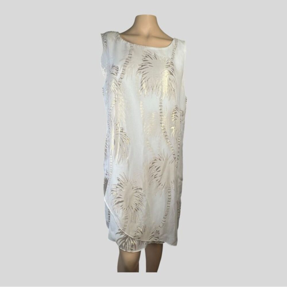 Lilly Pulitzer White Palm-Print Mini Dress - Picture 2 of 9